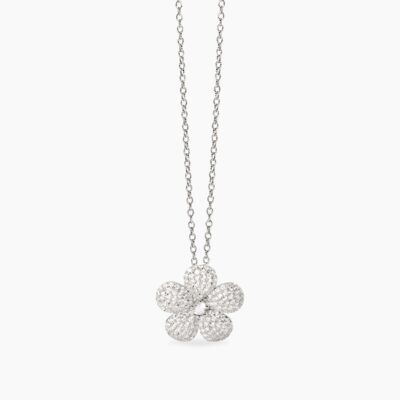 Girocollo in argento con fiore in zirconi Maledetta Primavera
