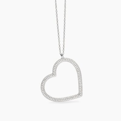 Collana con cuore in zirconi Vera