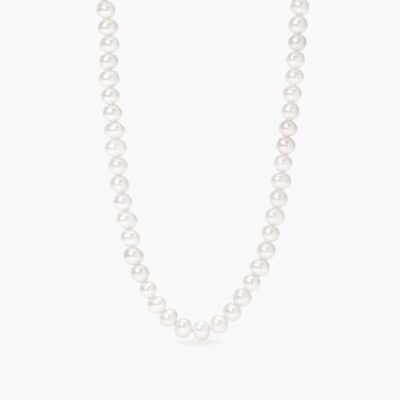 Girocollo da donna in argento con perle coltivate Louise