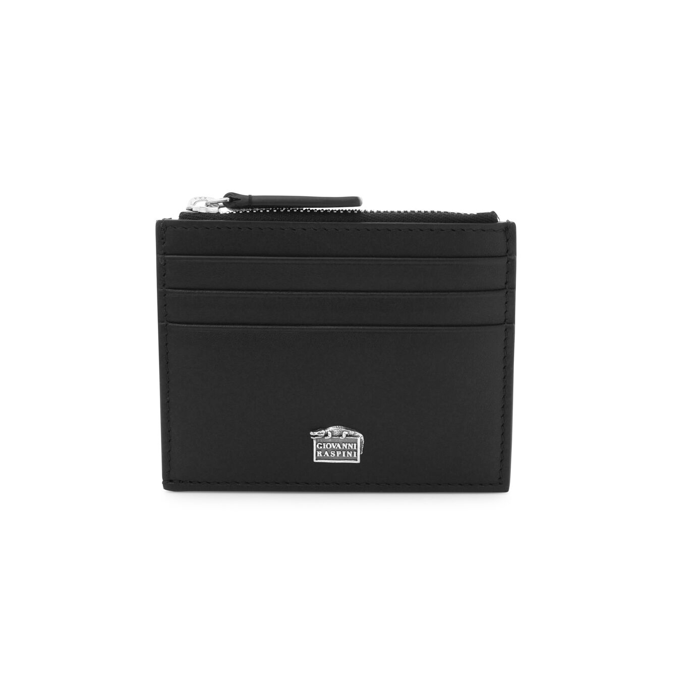 Portacarte Con Zip Pelle Liscia